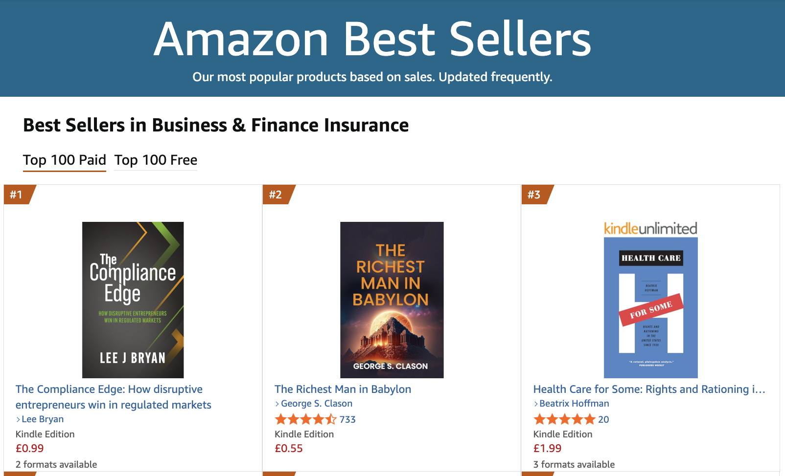 UK #1 Best Seller, Business & Finance